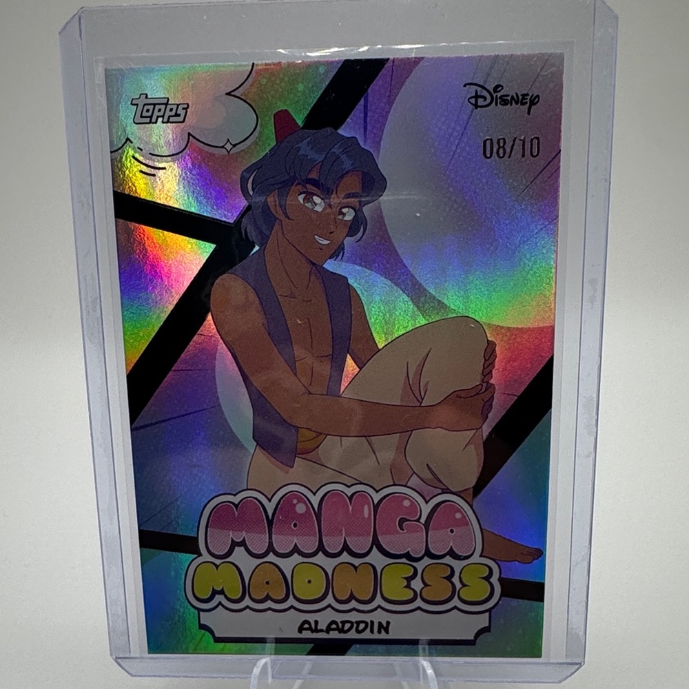 Topps Aladdin Holographic Card - Pink, Purple, Blue 8/10 CASE HIT